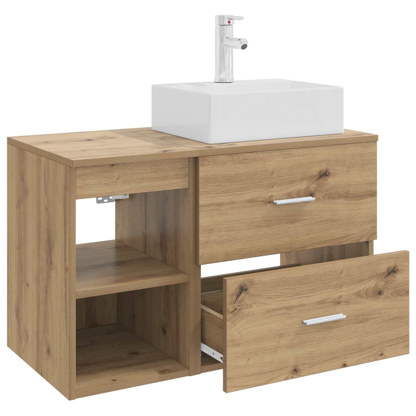 Set di mobili per il bagno 2 pz Rovere Artigianale | homemem39