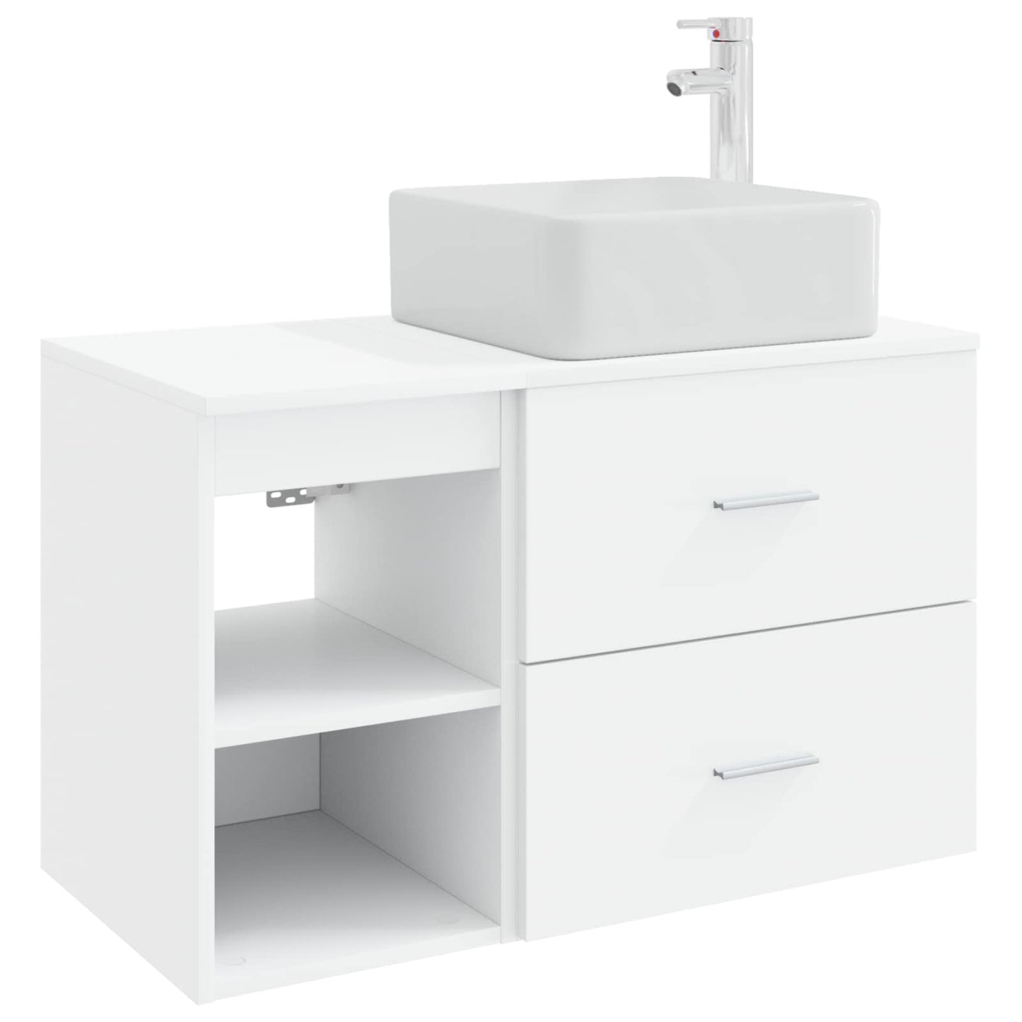 Set di mobili per il bagno 2 pcs Bianco Legno ingegnerizzato | homemem39