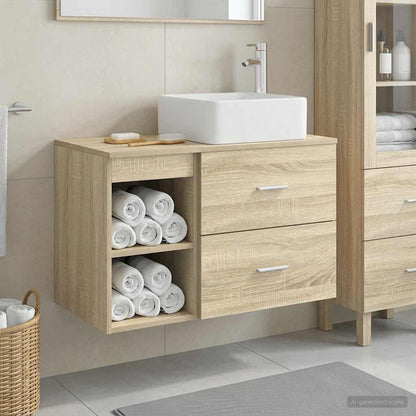 Set di mobili per il bagno 2 pcs Rovere Sonoma | homemem39