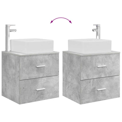 Set di mobili per il bagno 2 pcs Grigio Cemento | homemem39