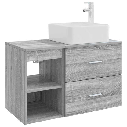 Set di mobili per il bagno 2 pcs Sonoma grigio | homemem39