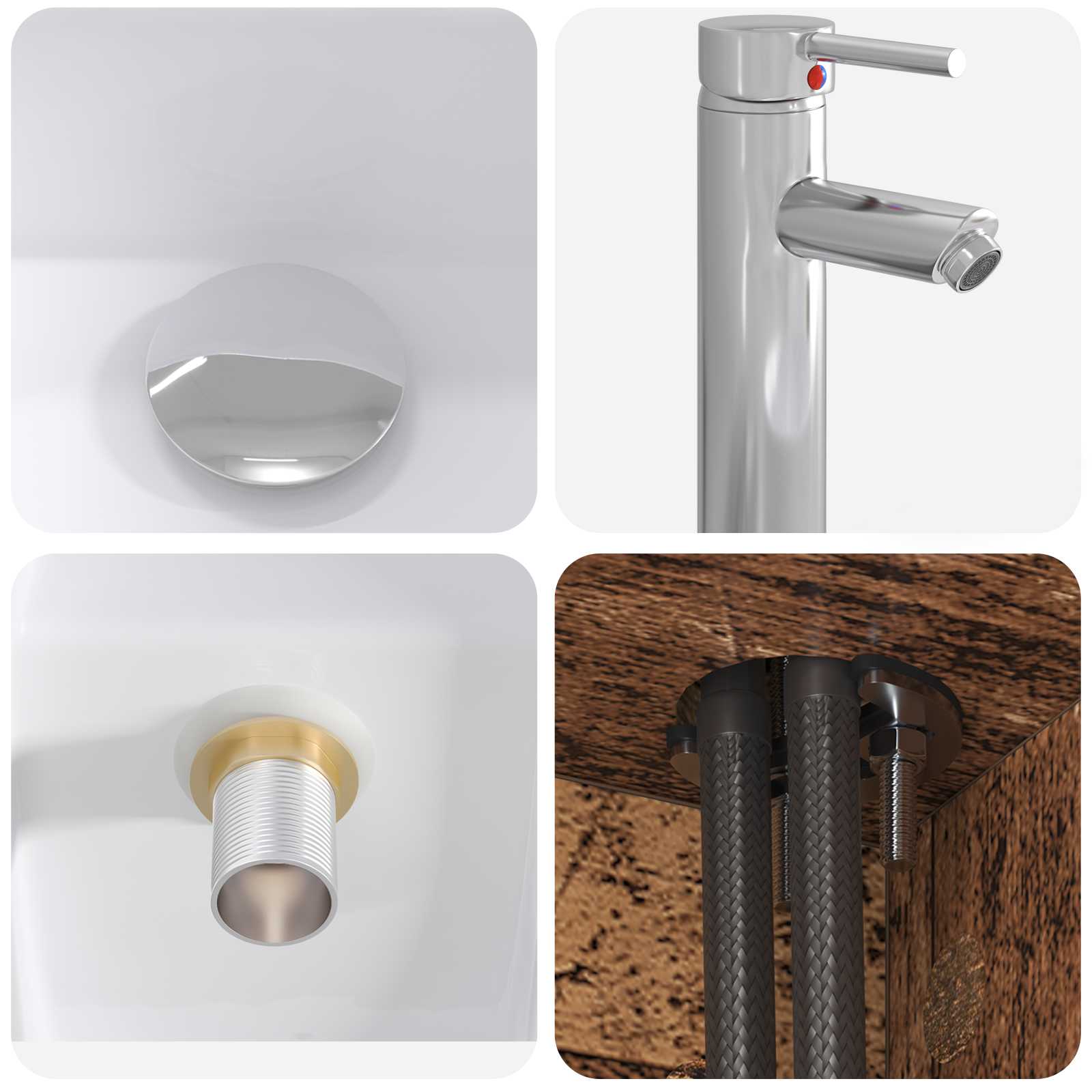 Set di mobili per il bagno 2 pcs Legno antico | homemem39