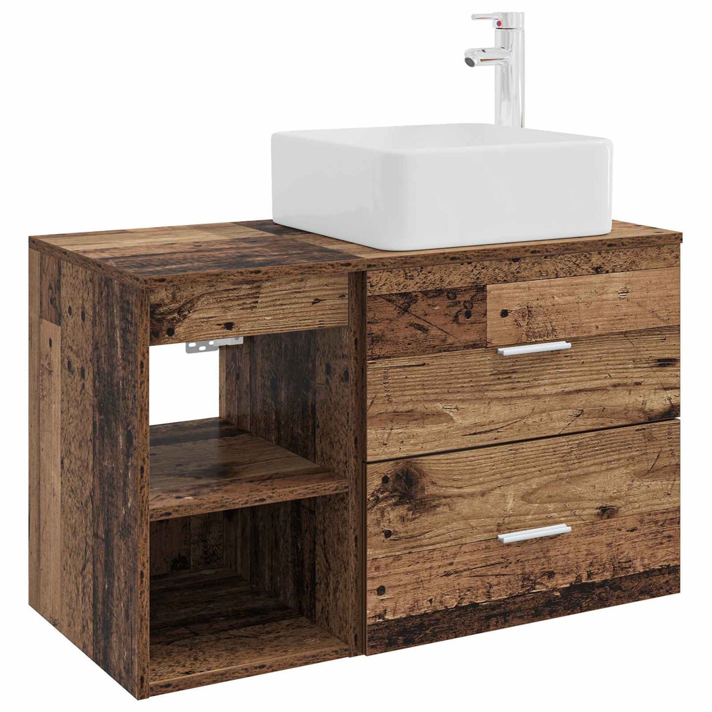 Set di mobili per il bagno 2 pcs Legno antico | homemem39