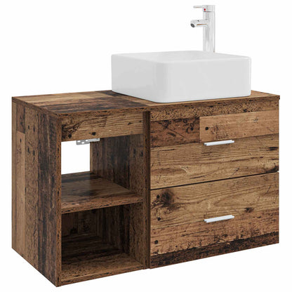 Set di mobili per il bagno 2 pcs Legno antico | homemem39