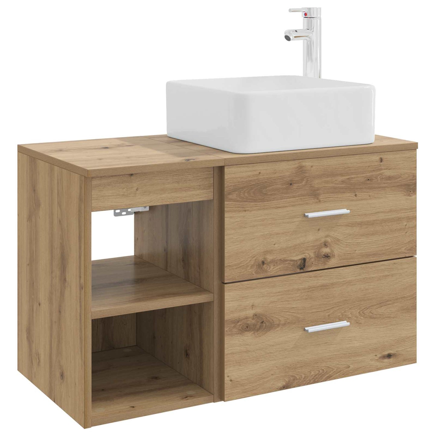 Set di mobili per il bagno 2 pz Rovere Artigianale | homemem39