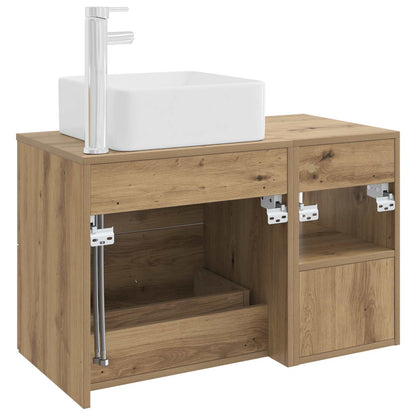 Set di mobili per il bagno 2 pz Rovere Artigianale | homemem39