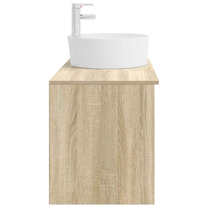 Set di mobili per il bagno 2 pz Rovere Sonoma