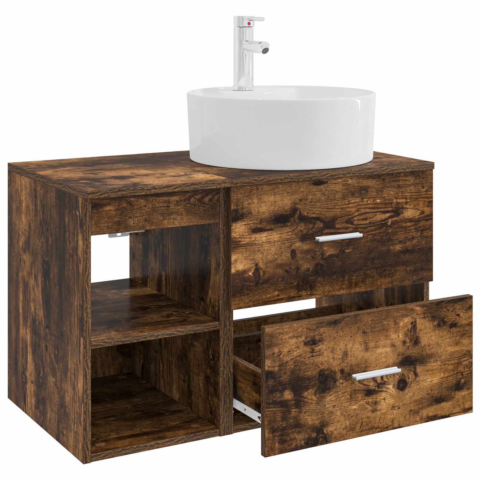 Set di mobili per il bagno 2 pcs Rovere Fumo | homemem39