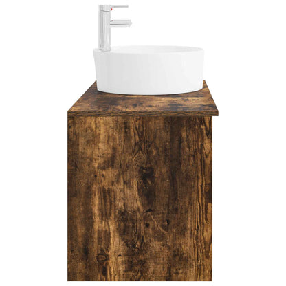 Set di mobili per il bagno 2 pcs Rovere Fumo | homemem39