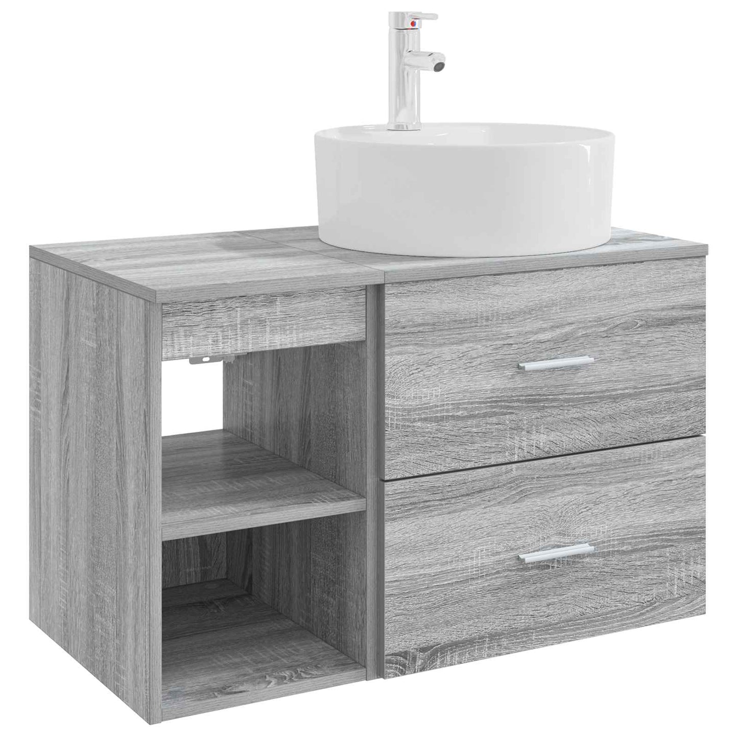 Set di mobili per il bagno 2 pcs Sonoma grigio | homemem39