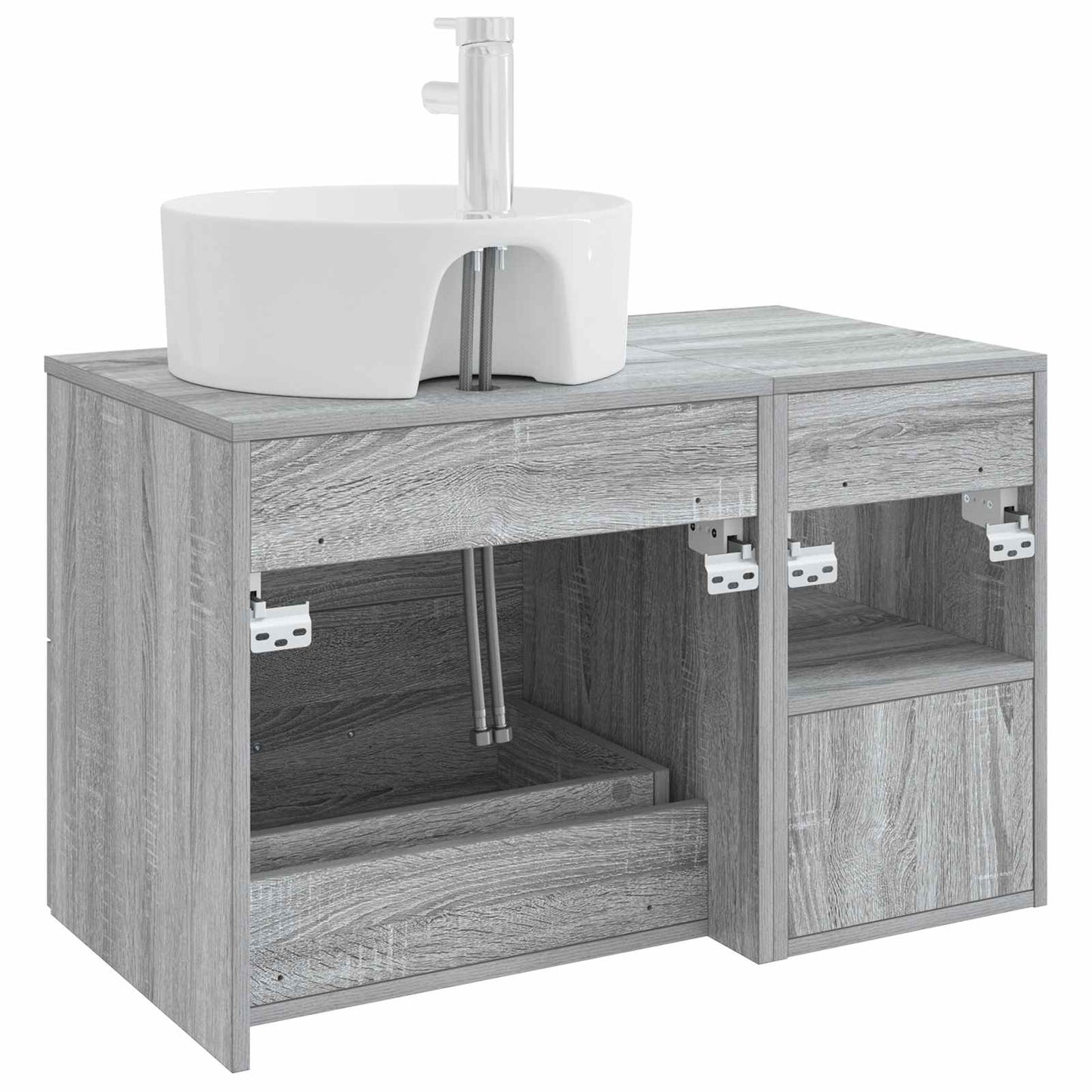 Set di mobili per il bagno 2 pcs Sonoma grigio | homemem39