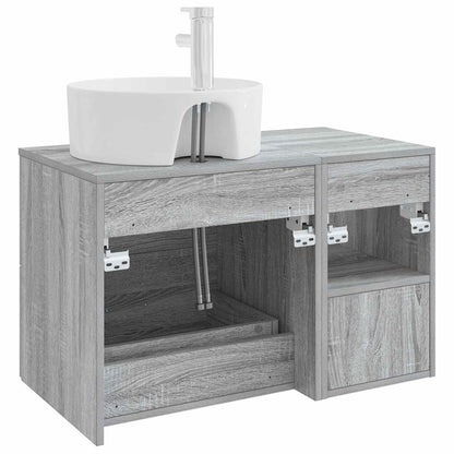 Set di mobili per il bagno 2 pcs Sonoma grigio | homemem39