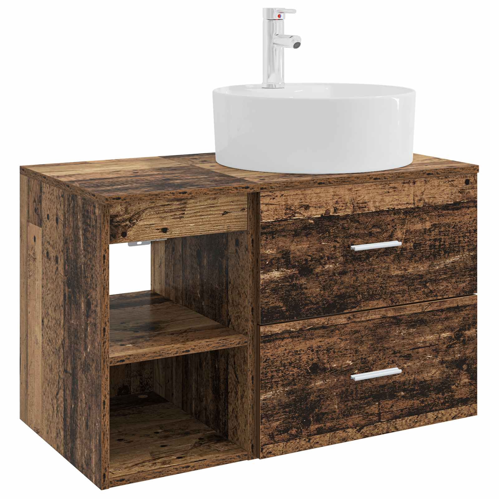 Set di mobili per il bagno 2 pcs Legno antico | homemem39