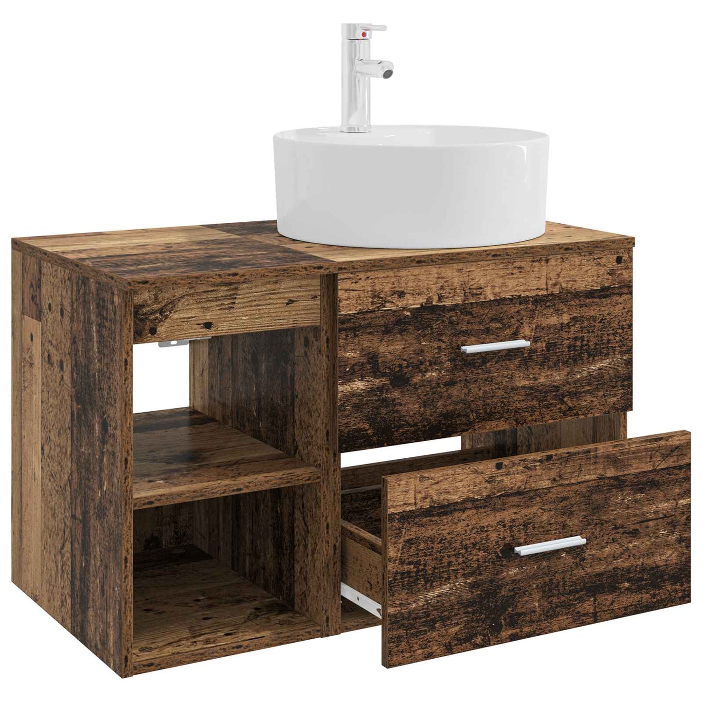 Set di mobili per il bagno 2 pcs Legno antico | homemem39