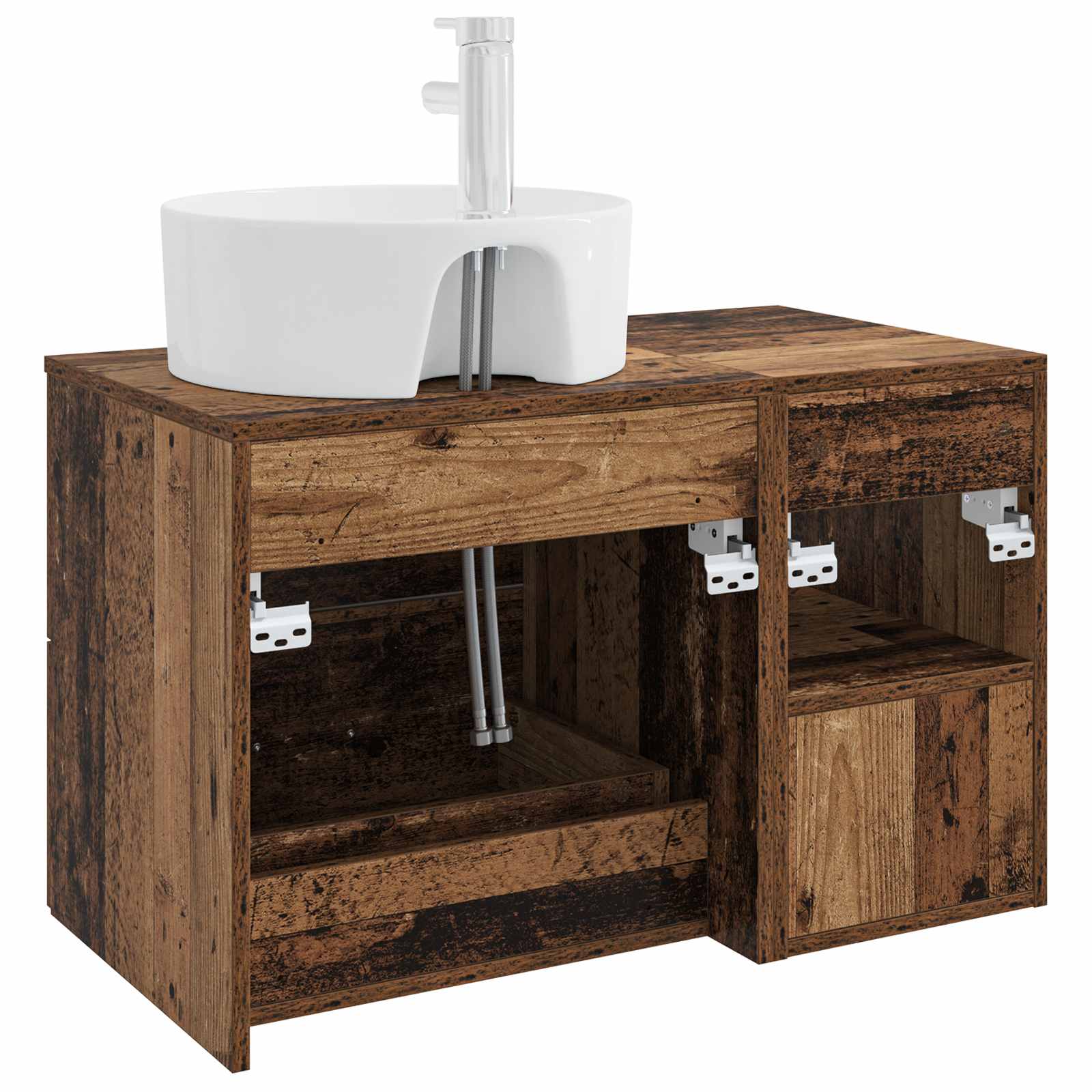 Set di mobili per il bagno 2 pcs Legno antico | homemem39