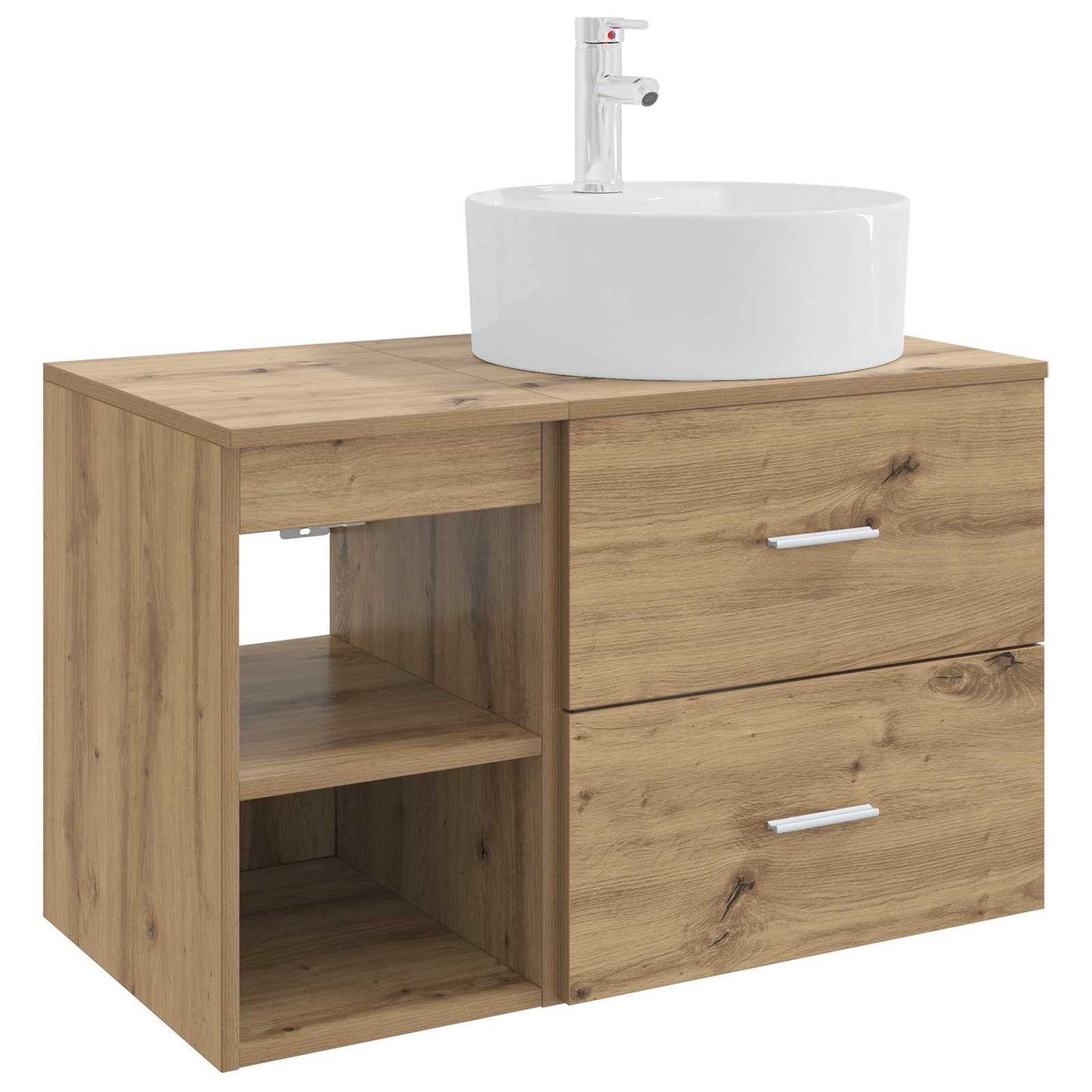 Set di mobili per il bagno 2 pz Rovere Artigianale | homemem39