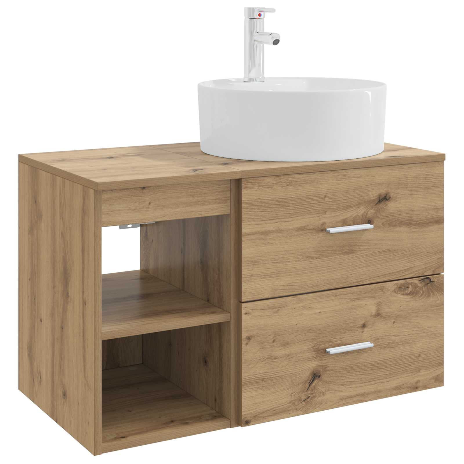 Set di mobili per il bagno 2 pz Rovere Artigianale | homemem39