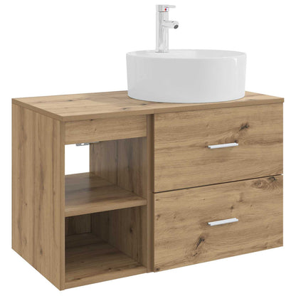 Set di mobili per il bagno 2 pz Rovere Artigianale | homemem39