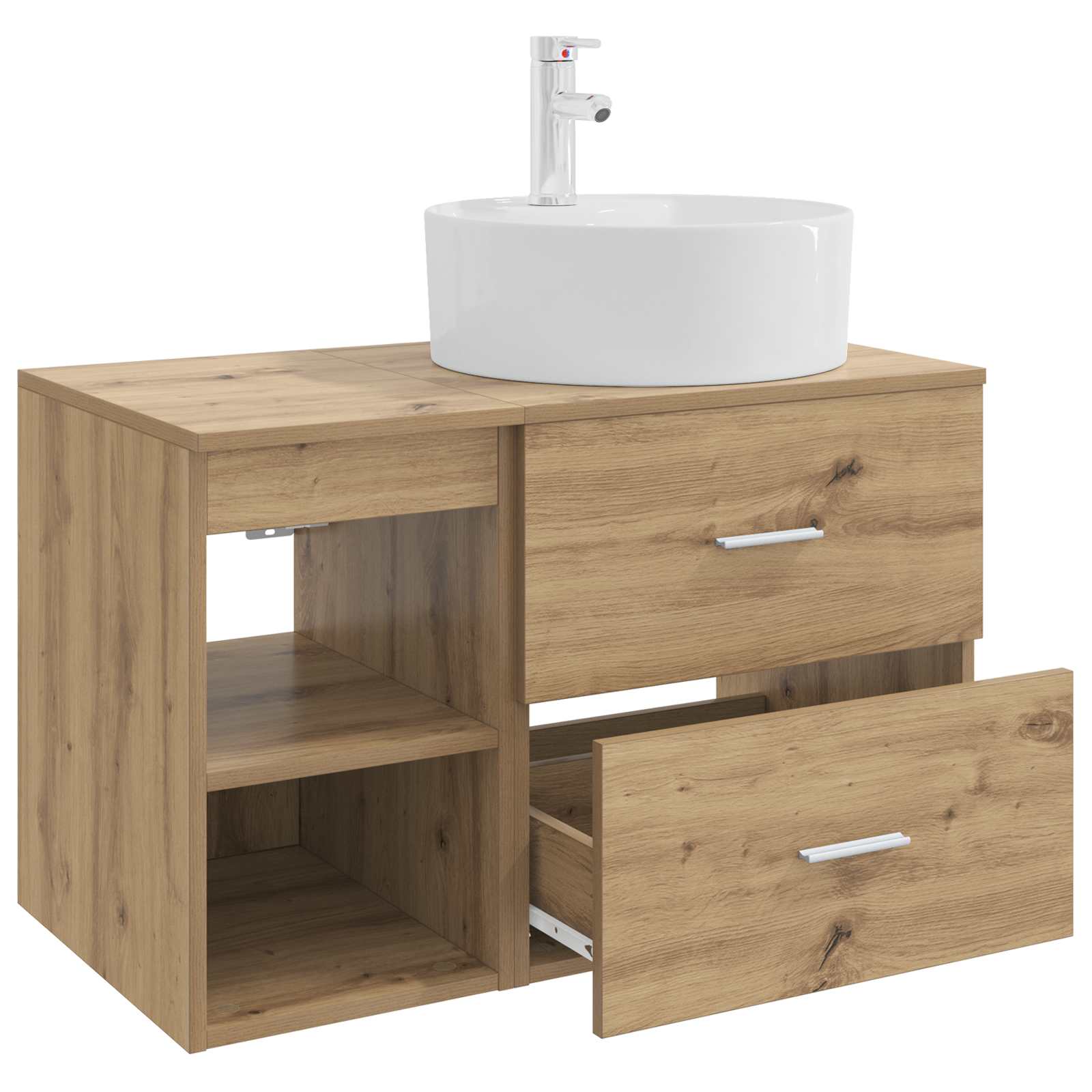 Set di mobili per il bagno 2 pz Rovere Artigianale | homemem39