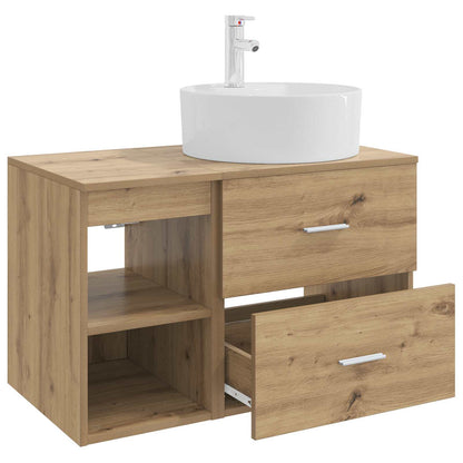 Set di mobili per il bagno 2 pz Rovere Artigianale | homemem39