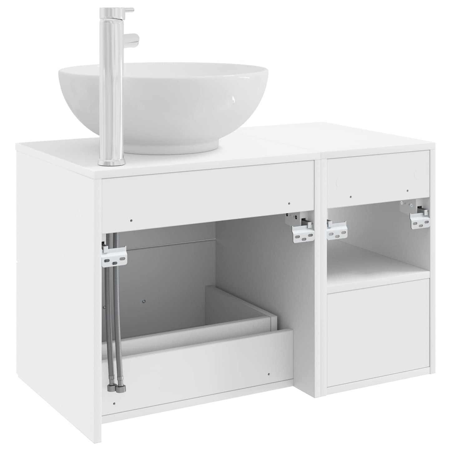 Set di mobili per il bagno 2 pcs Bianco Legno ingegnerizzato | homemem39