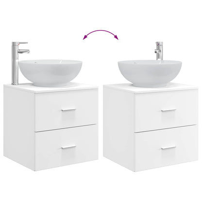 Set di mobili per il bagno 2 pcs Bianco Legno ingegnerizzato | homemem39
