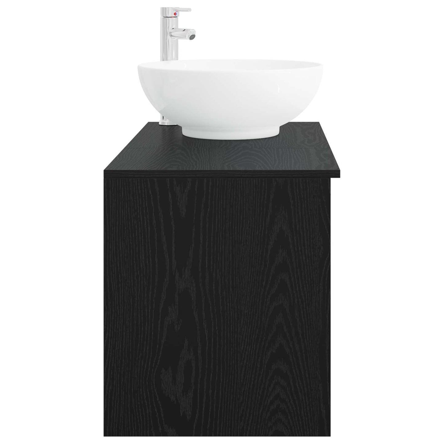 Set di mobili per il bagno 2 pcs Rovere Nero | homemem39