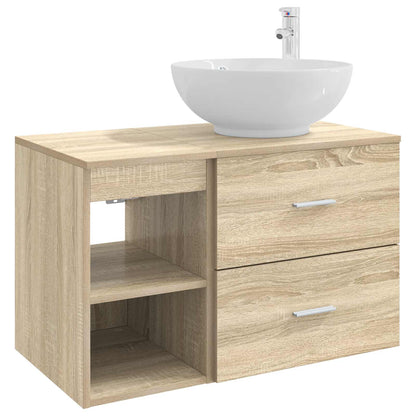 Set di mobili per il bagno 2 pcs Rovere Sonoma | homemem39