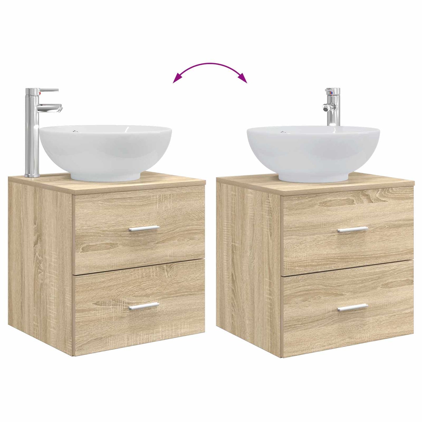 Set di mobili per il bagno 2 pcs Rovere Sonoma | homemem39