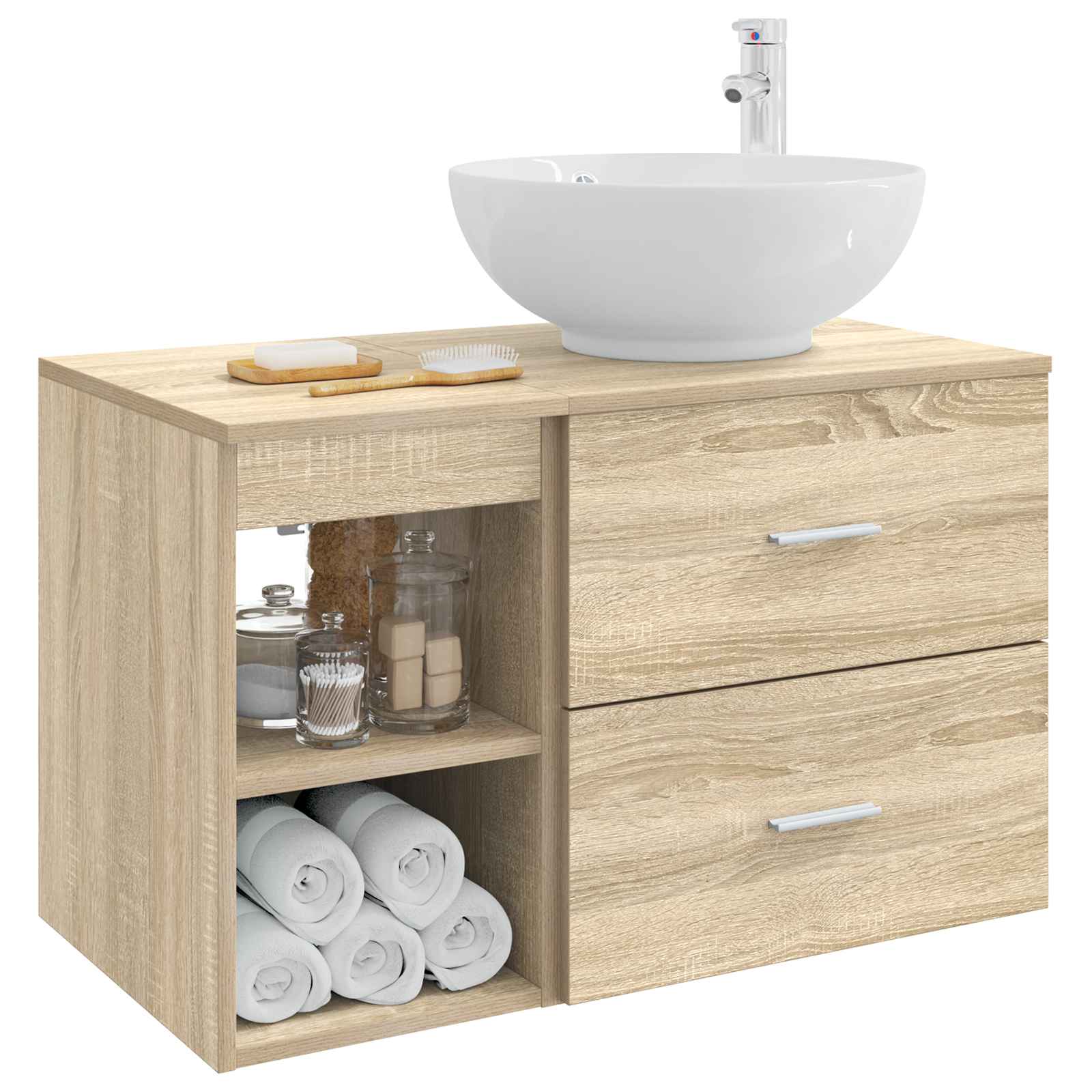 Set di mobili per il bagno 2 pcs Rovere Sonoma | homemem39