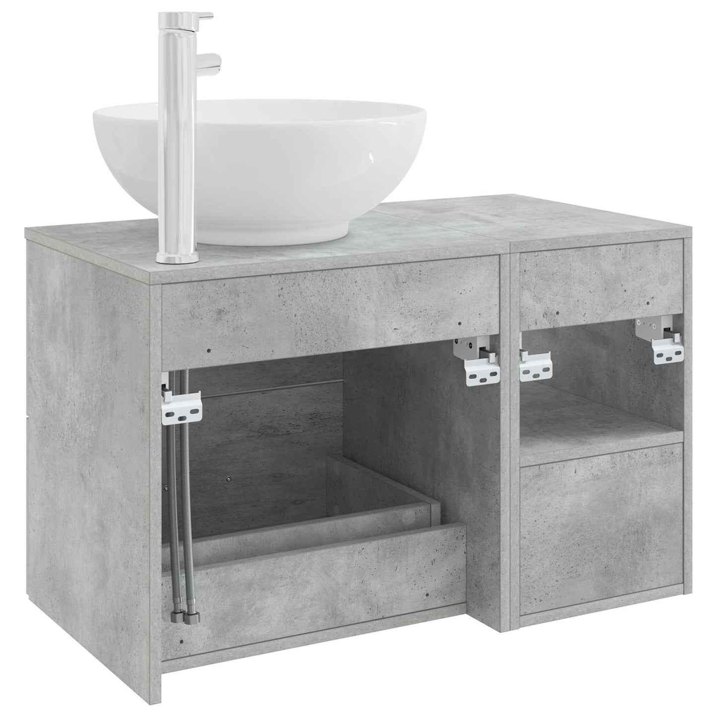 Set di mobili per il bagno 2 pcs Grigio Cemento | homemem39