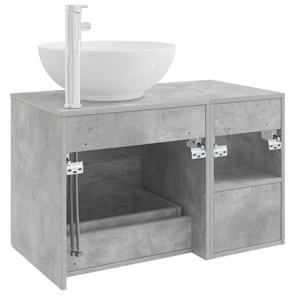Set di mobili per il bagno 2 pcs Grigio Cemento | homemem39