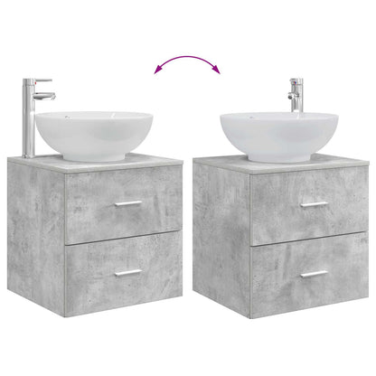 Set di mobili per il bagno 2 pcs Grigio Cemento | homemem39