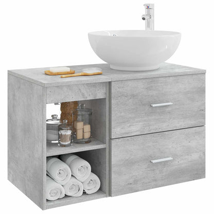 Set di mobili per il bagno 2 pcs Grigio Cemento | homemem39