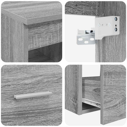 Set di mobili per il bagno 2 pcs Sonoma grigio | homemem39