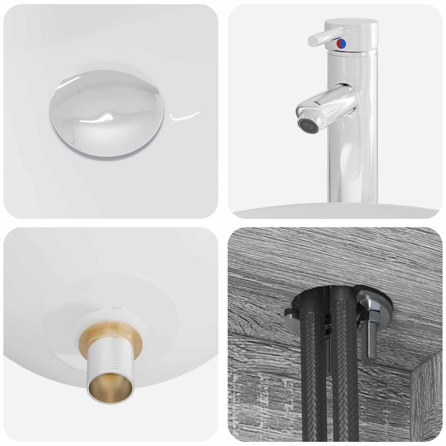 Set di mobili per il bagno 2 pcs Sonoma grigio | homemem39