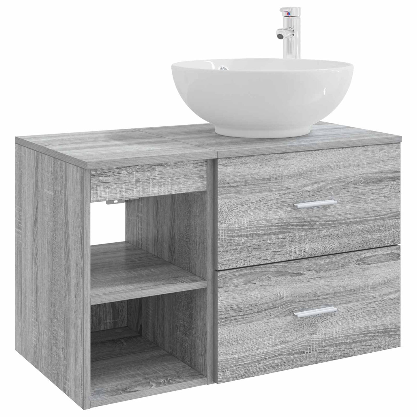 Set di mobili per il bagno 2 pcs Sonoma grigio | homemem39