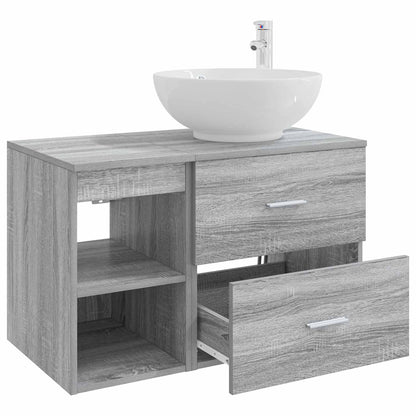 Set di mobili per il bagno 2 pcs Sonoma grigio | homemem39