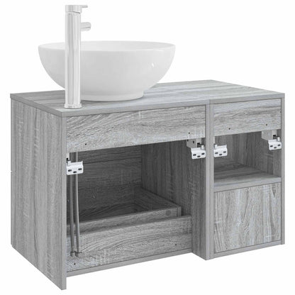 Set di mobili per il bagno 2 pcs Sonoma grigio | homemem39