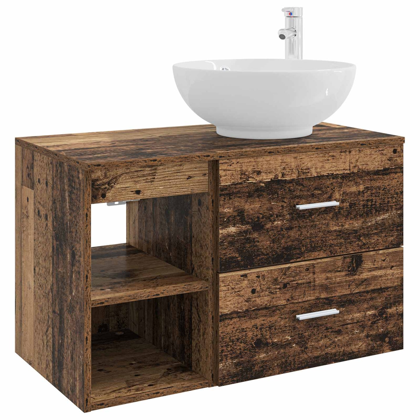 Set di mobili per il bagno 2 pcs Legno antico | homemem39