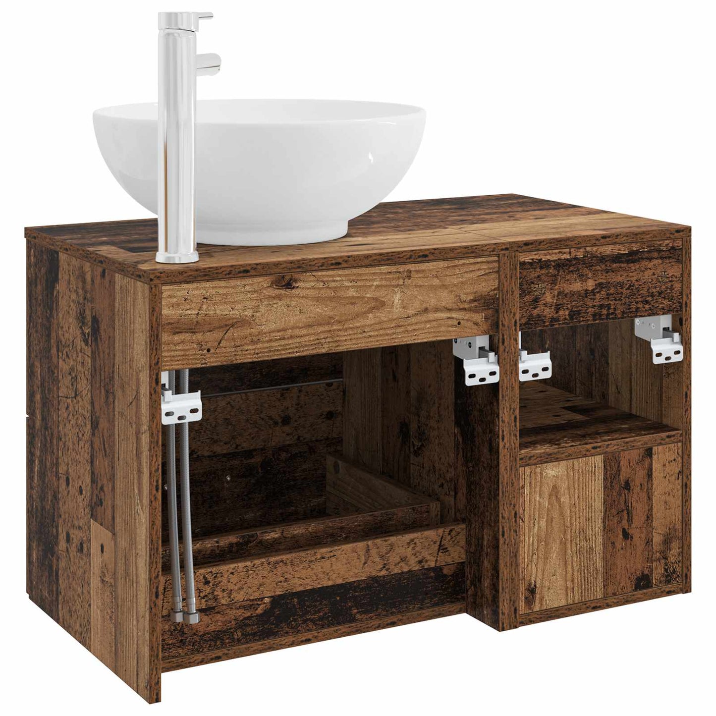 Set di mobili per il bagno 2 pcs Legno antico | homemem39