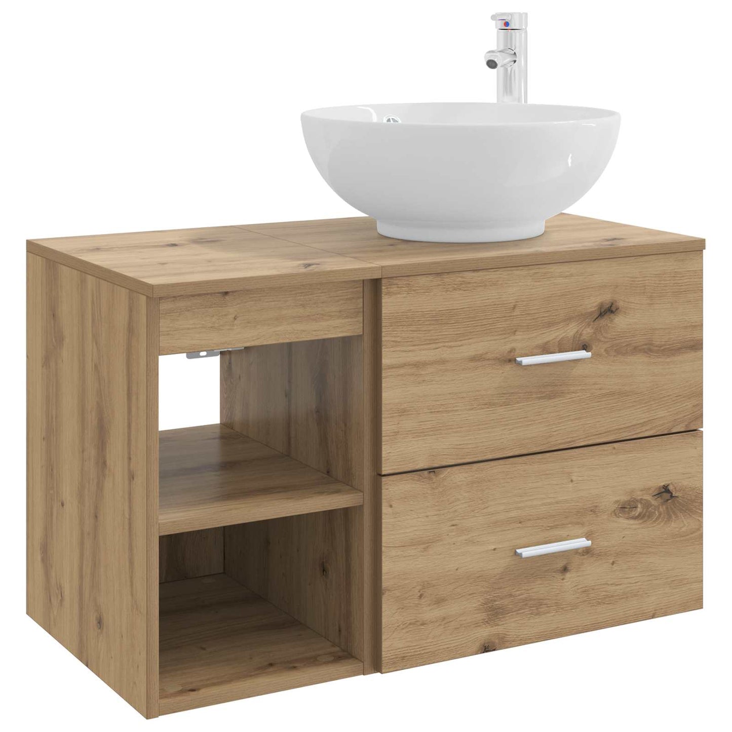 Set di mobili per il bagno 2 pz Rovere Artigianale | homemem39
