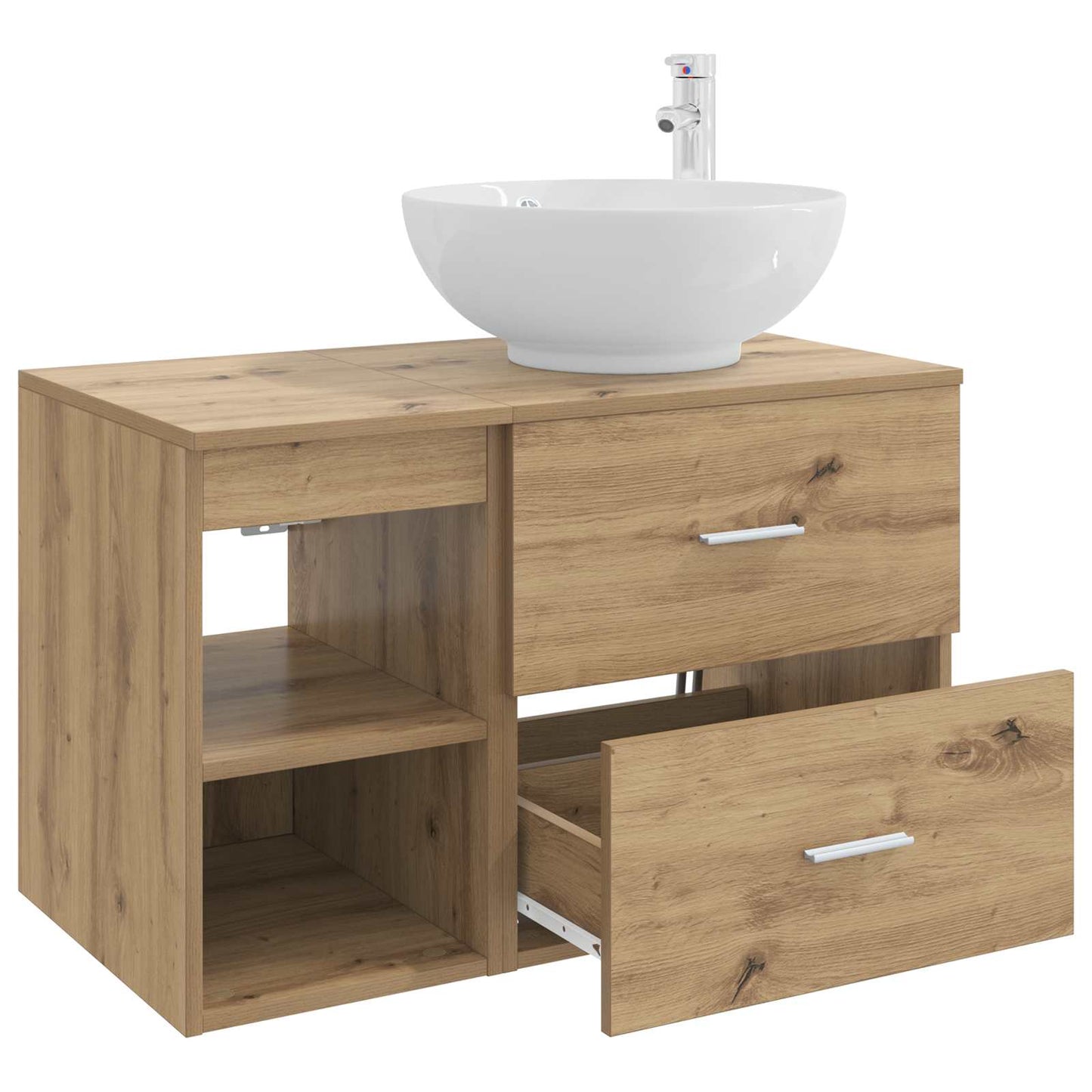 Set di mobili per il bagno 2 pz Rovere Artigianale | homemem39