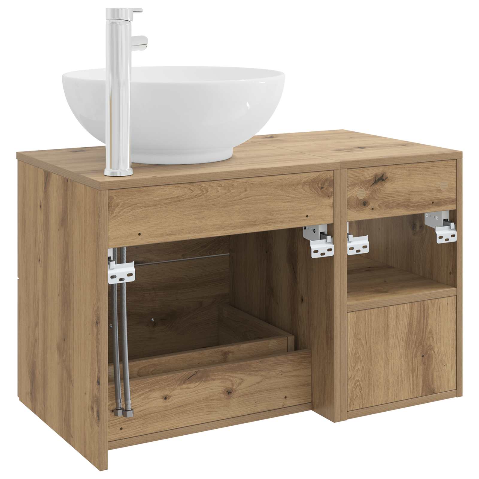 Set di mobili per il bagno 2 pz Rovere Artigianale | homemem39