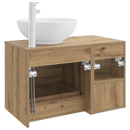 Set di mobili per il bagno 2 pz Rovere Artigianale | homemem39