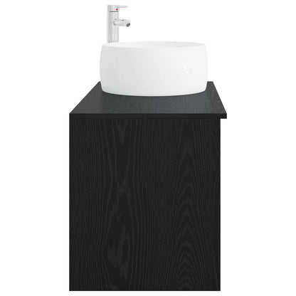 Set di mobili per il bagno 2 pcs Rovere Nero | homemem39