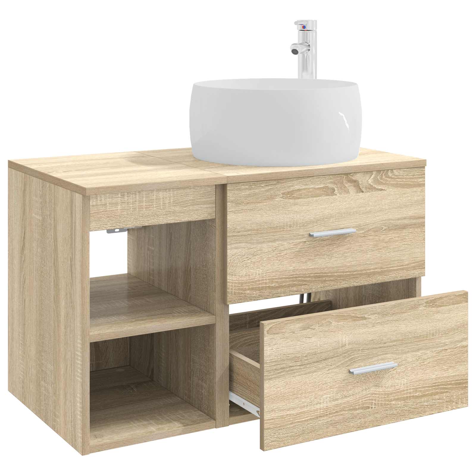 Set di mobili per il bagno 2 pcs Rovere Sonoma | homemem39