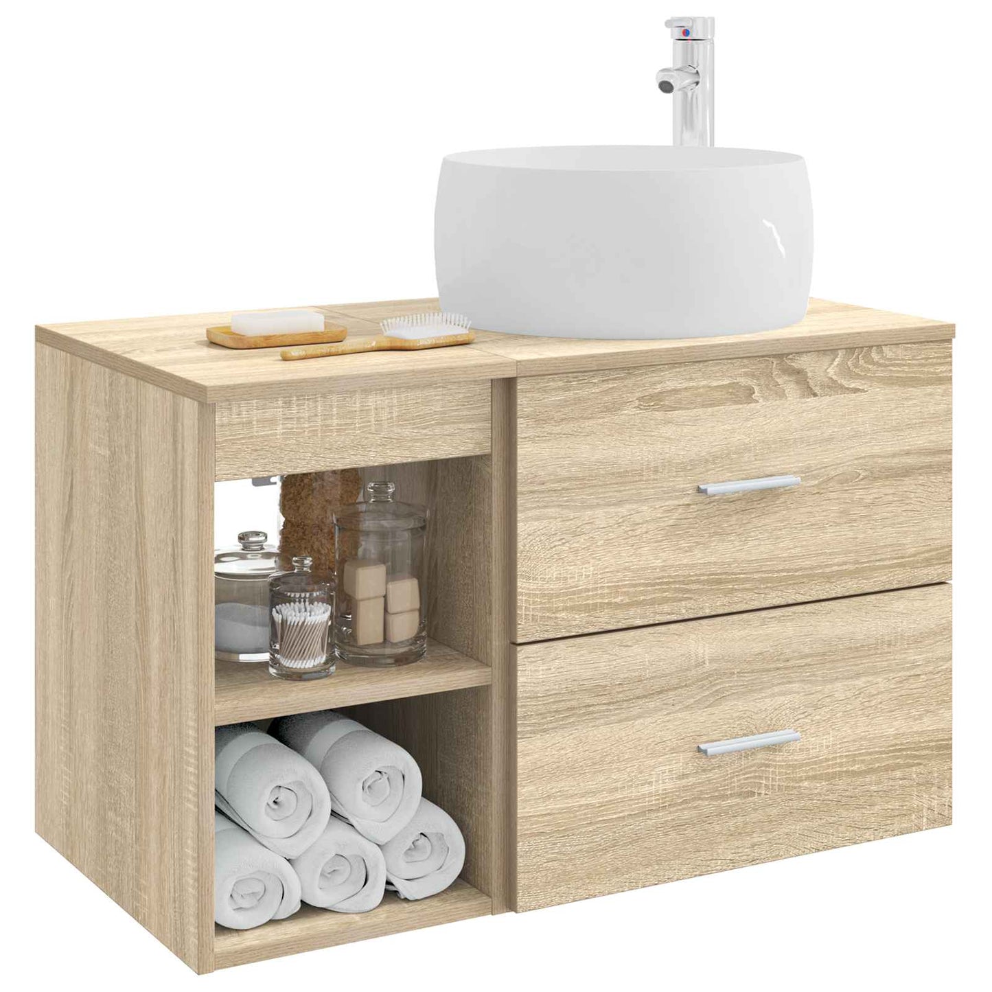 Set di mobili per il bagno 2 pcs Rovere Sonoma | homemem39