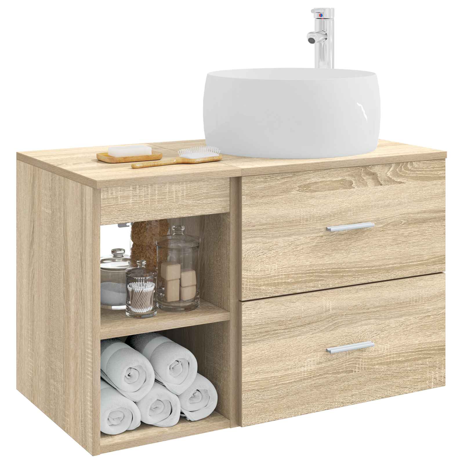 Set di mobili per il bagno 2 pcs Rovere Sonoma | homemem39