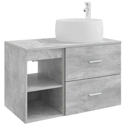 Set di mobili per il bagno 2 pcs Grigio Cemento | homemem39